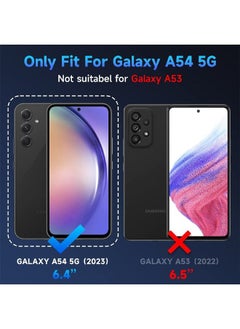 راجيد شيلد جراب Samsung Galaxy A54 5G ، جراب واقٍ من السيليكون بطبقة مزدوجة ومقاوم للصدمات بالكامل ، غطاء هاتف خلوي متين شديد التحمل ، ظهر ناعم ومقاوم للانزلاق لهاتف Samsung Galaxy A54 5G - أسود  - Image 3