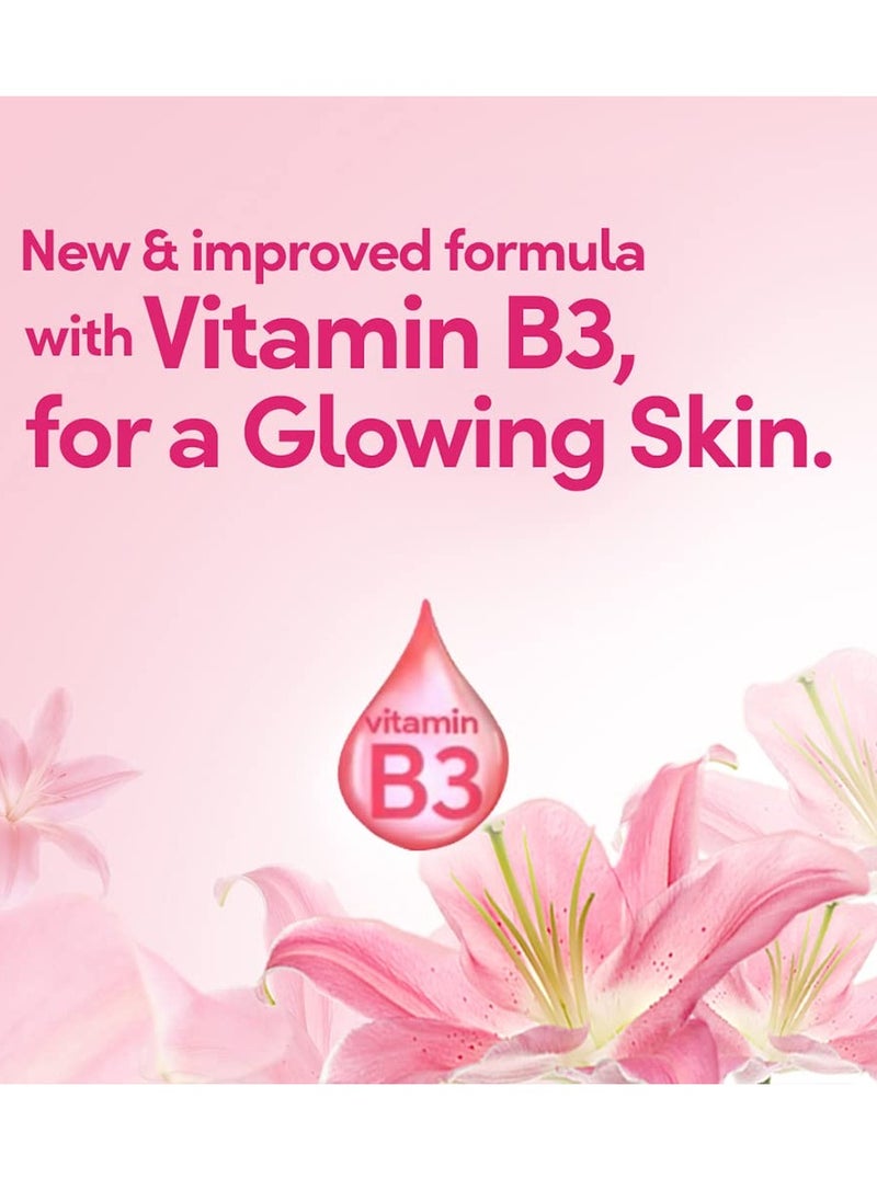 Pond's Dreamflower, Pink Lily Fragrant Talcum Powder, 400g, for Long-lasting Fragrance, with Vitamin B3, Glowing Skin  - Image 4