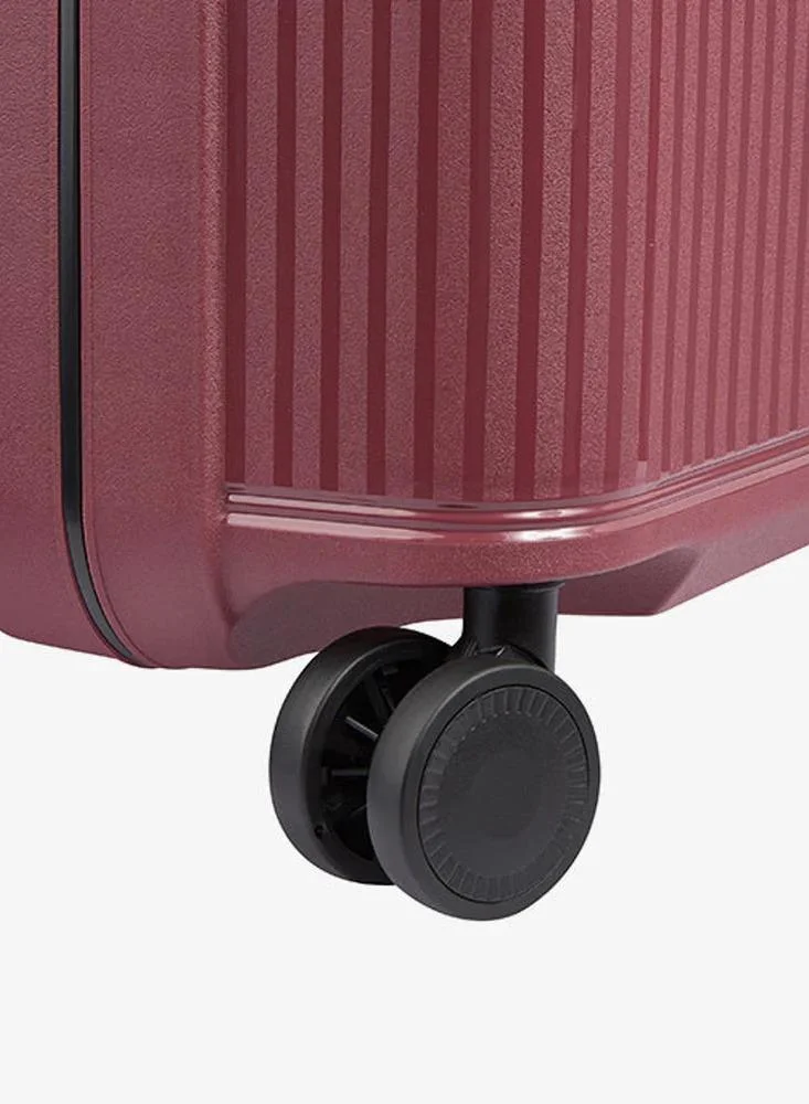 DELSEY Paris  securitech stone by delsey paris 55 cm 4 double wheel hardcase cabin luggage trolley case - burgundy  | Best Price UAE
