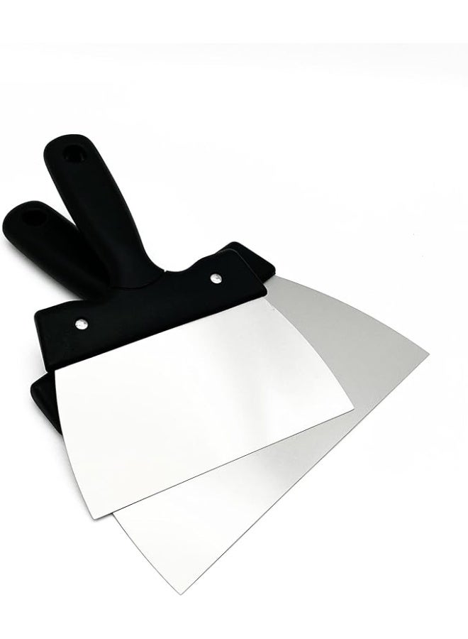 Goldbaking Coating Spatula for Chocolate Scraper Chocolate Thermostat Spatula Stainless Steel Dough Scraper 7.9inch (large 20cm) - Image 1