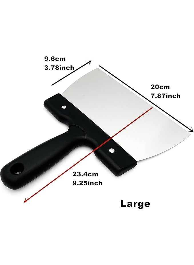 Goldbaking Coating Spatula for Chocolate Scraper Chocolate Thermostat Spatula Stainless Steel Dough Scraper 7.9inch (large 20cm) - Image 4