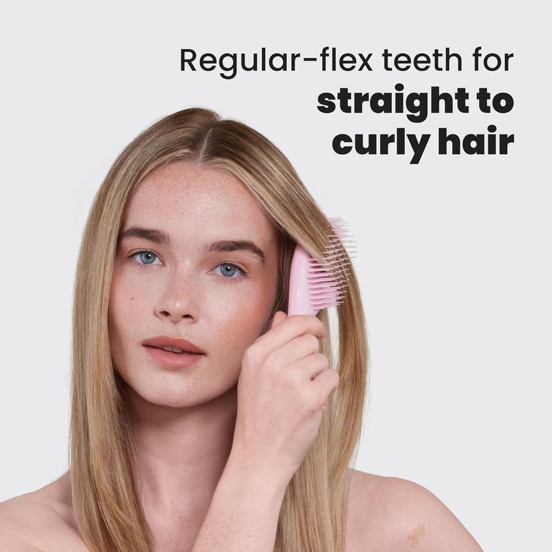 TANGLE TEEZER فرشاة شعر لإزالة التشابك النهائية، تقضي على العقد وتقلل من التكسر، فرشاة شعر صغيرة للسفر، تناسب الأيدي الصغيرة وجميع أنواع الشعر، وردي ميلينيالي - Image 5