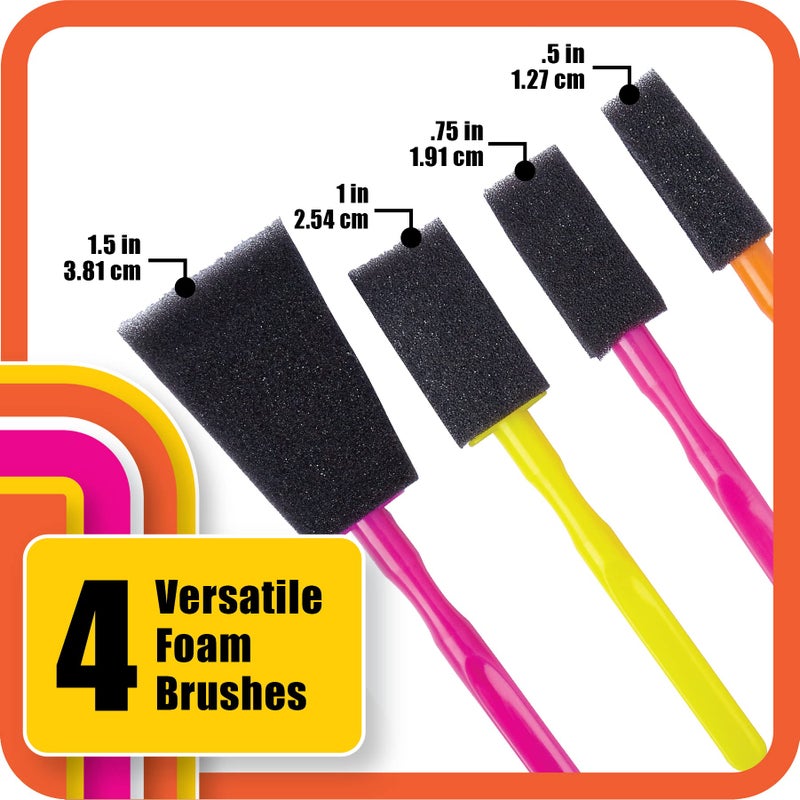 Mod Podge Complete Decoupage Kit-Two 16oz Bottles Waterbase Sealer/Glue (Matte Gloss Finish) with 4-pk Foam Brush Set, Clear - Image 4