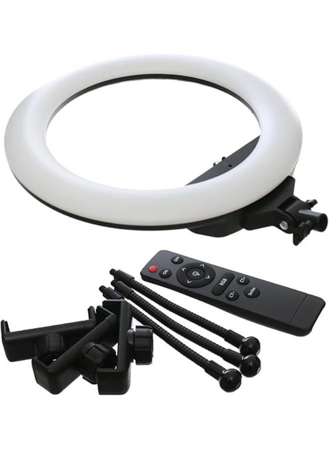 PLOKAMA R45 LED Soft Ring Light with Tripod Stand & Phone Holder – 18-Inch Dimmable Circle Light for Makeup, Live Streaming, Photography, YouTube, TikTok - Image 3