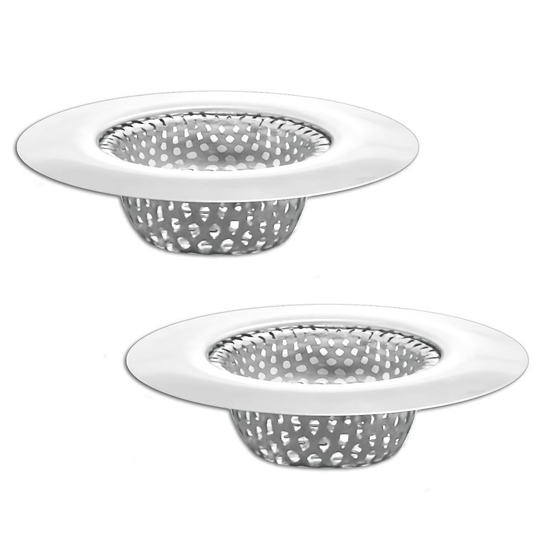 Seatery 1.25" Small Drain Strainer, Sink Drain Hair Catcher, Bathroom Sink Strainer, 2PCS Drain Mesh Baskets for Laundry, Mop Pool, Utility, Slop, RV Sink, Stainless Steel Drain Filter - Image 1