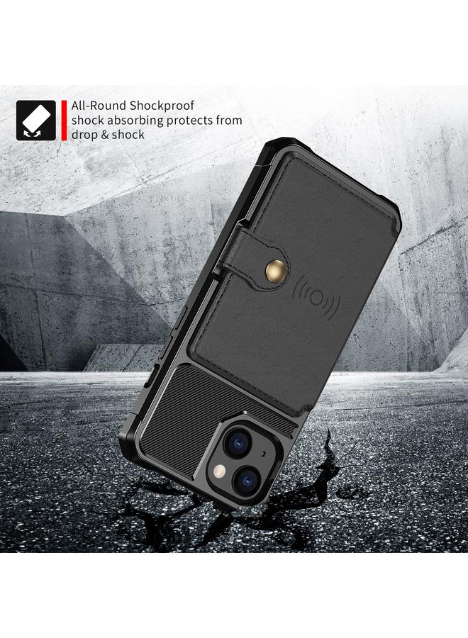 اس-توب حافظة جلدية لهاتف iPhone 13 mini مع محفظة مغناطيسية وحقيبة بطاقات - Image 4