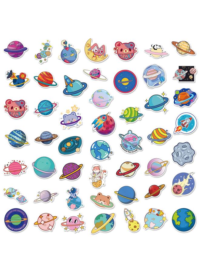 Bluejw 100 Planet Astronaut Stickers NASA Space Alien Universe Stickers Trolley Case Notebook Stickers - Image 5