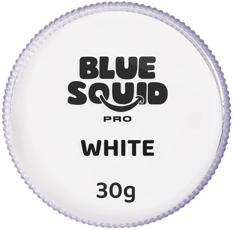 Blue Squid Face Paint Water Based Single Cake Professional Face Paint  Body Paint  Water Activated Kids Adults Face Painting for Costume Halloween Makeup Cosplay  Classic White Face Paint 30g