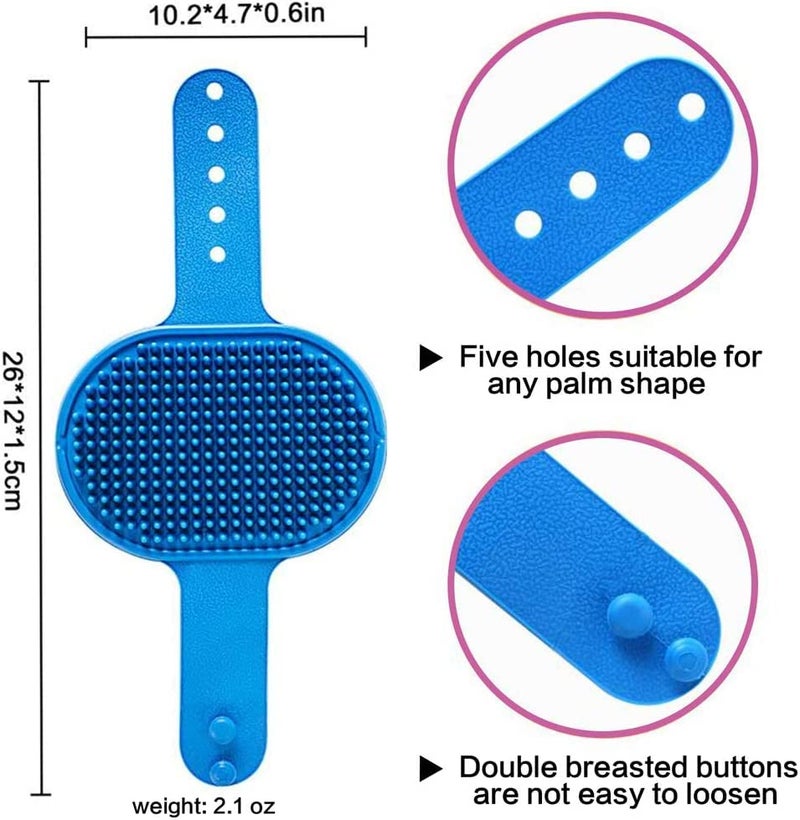 Styllent 3Pcs Pet Grooming Set Self Cleaning Slicker Brush Pets Long Short Hair Brushes Removes Massage Rubber Bath Shampoo Washing Brush Hand Comb Daily Use Easy To Remove Hair For Dog & Cat - Image 4