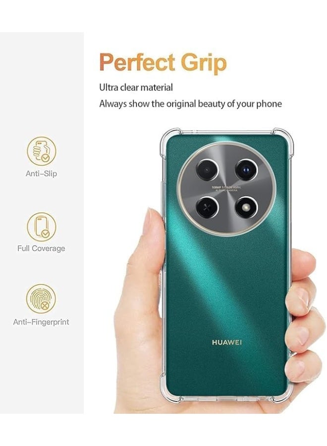 Huawei Nova 12i Clear Cover Case soft TPU Transparent Silicone Gel Back Protective Case shock Absorbent Reinforced Corner for Huawei Nova 12i Clear - Image 3