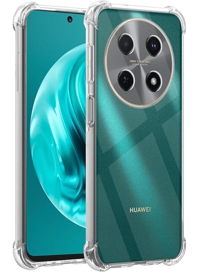 Huawei Nova 12i Clear Cover Case soft TPU Transparent Silicone Gel Back Protective Case shock Absorbent Reinforced Corner for Huawei Nova 12i Clear - Image 2