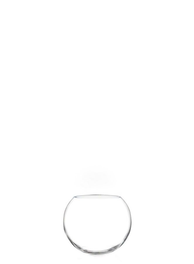 Si Bonne Fish Bowl Glass Vase, 15*10.5 – perfect for showcasing fresh flowers, floating candles, or decorative fillers like pebbles and shells. - Image 1