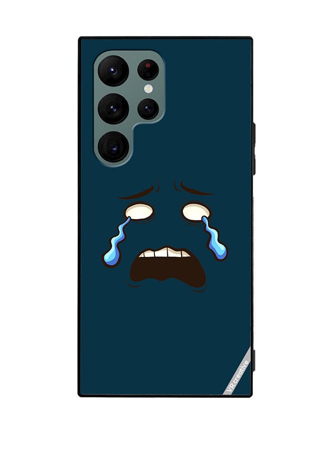 VR CREATIVE - Protective Case Cover For Samsung Galaxy S22 Ultra 5G Crying Face Design Multicolour - Image 1