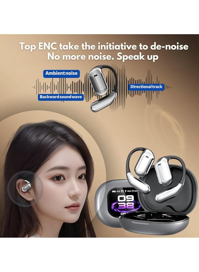 Generic Wireless Earbuds  AI Noise Cancelling, IPX6 Waterproof, LED Charging Case – Bluetooth Earphones for Travel, Workout & Work (Black)  - Image 4