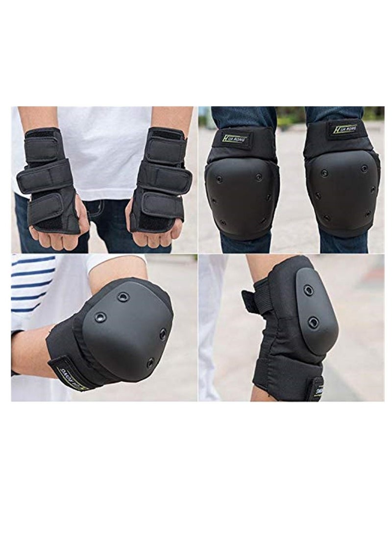 Generic 6pcs set Adults Child Skating Protective Gear Elbow Knee pads wristguard Cycling Skateboard Ice Skating Roller Protector  - Image 2