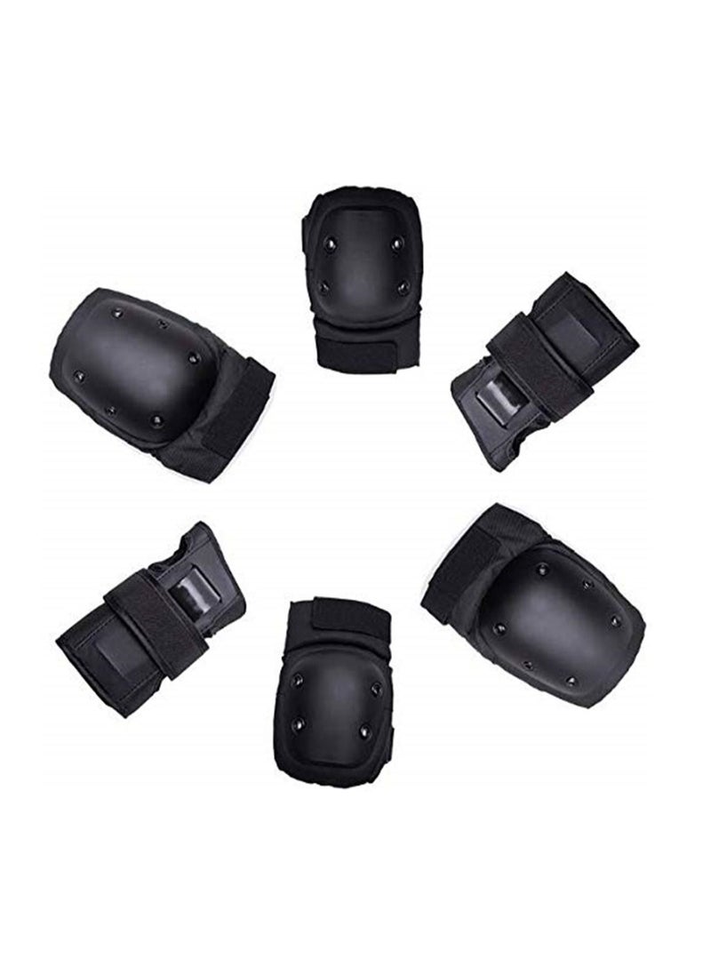 Generic 6pcs set Adults Child Skating Protective Gear Elbow Knee pads wristguard Cycling Skateboard Ice Skating Roller Protector  - Image 1