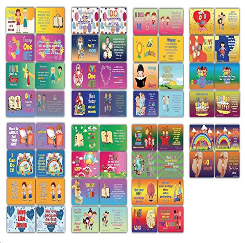 NewEights Daily Devotional Topical Bible Verses for Kids NIV Flashcards 30 Cards x 2 Set - Image 1