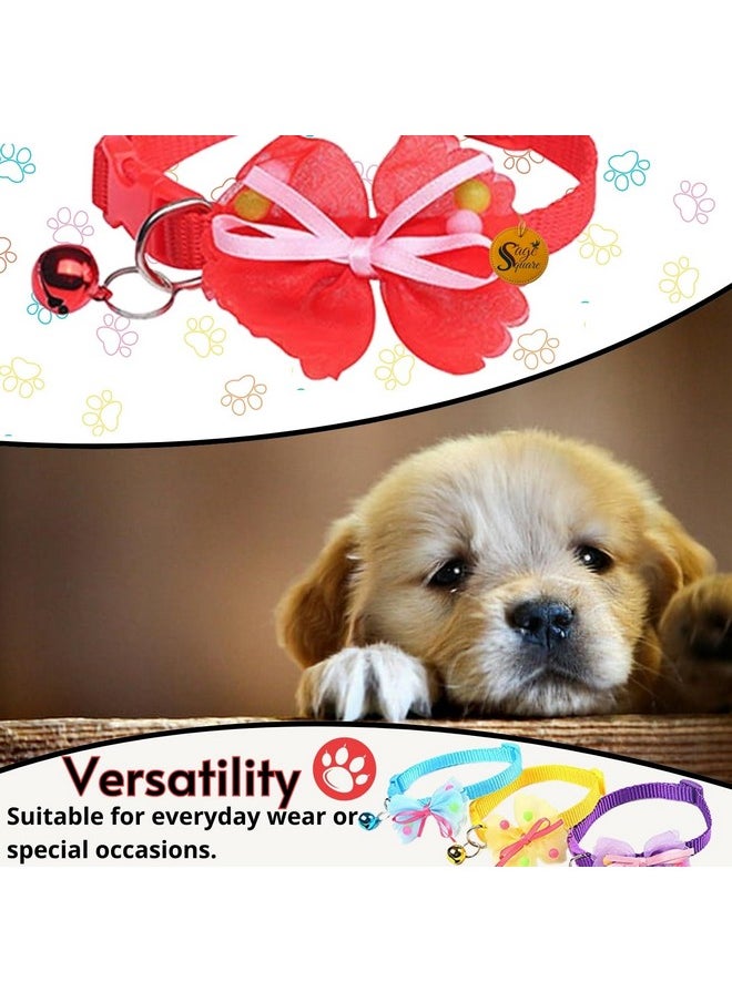 Sage Square Dog Bow Collar With Bell, Stylish Pet Accessory For Your Furry Friend, Adjustable Fit Comfort, Fashion-Forward Pet Gear, Reliable Performance Assurance, Pet Fashion Statement  - Image 3