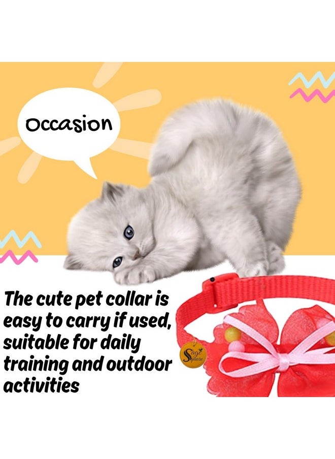 Sage Square Dog Bow Collar With Bell, Stylish Pet Accessory For Your Furry Friend, Adjustable Fit Comfort, Fashion-Forward Pet Gear, Reliable Performance Assurance, Pet Fashion Statement  - Image 5
