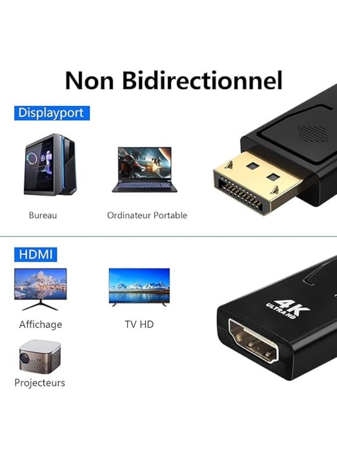 Display to HDMI Adapter - 4K Ultra HD Male to Female Converter - Practical & Easy-to-Use Adapter for PC, Monitor & HDTV - Image 3