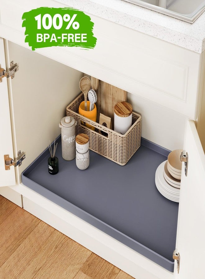 FLATO Under Sink Mat for Kitchen Waterproof - 34" x 22", Silicone Under Sink Liner, Cabinet and Shelf Protector, Kitchen Organizers and Storage, Bathroom Sink Drip Tray - Image 4