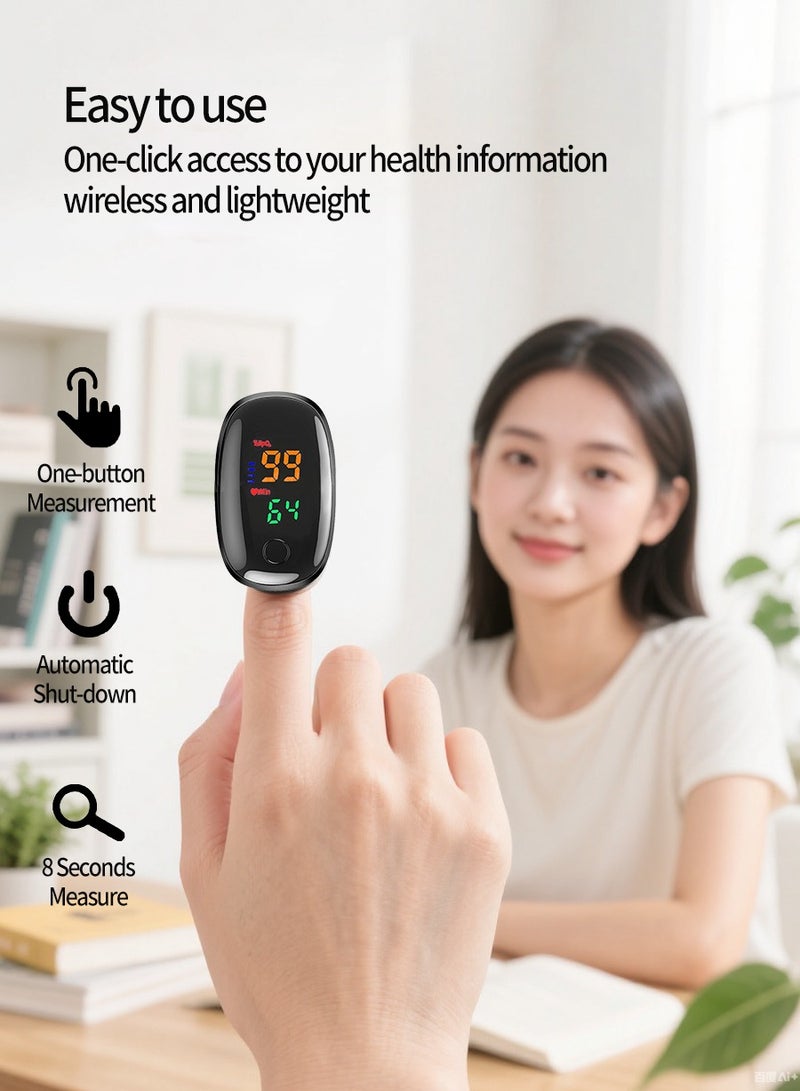 BEIRUI Fingertip Pulse Oximeter, Portable LED Screen Heart Rate Monitor, Finger Pulse Oximeter, Digital Fingertip Pulse Oximeter, Finger Pulse Oximeter With LED Display, Fingertip Pulse Oximeter, Accurate & Fast-Reading Oxygen Monitor For Adults & Children. - Image 2