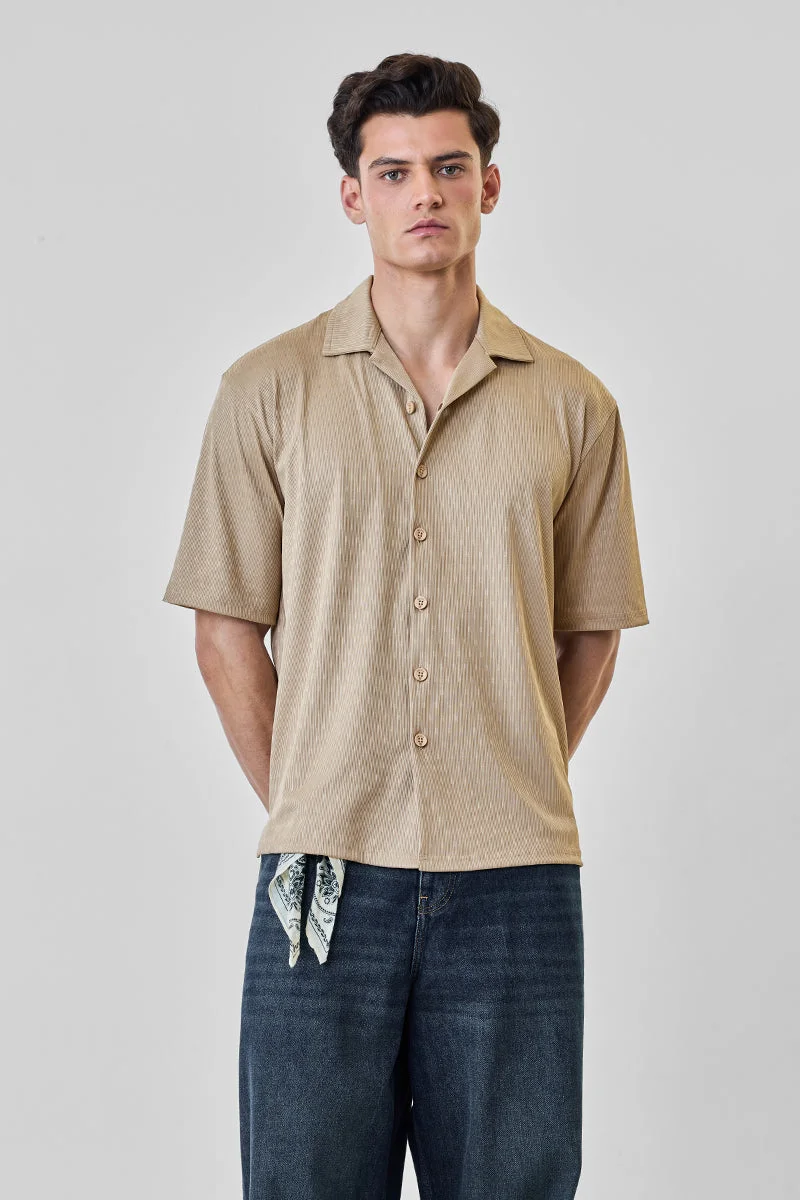 SNITCH Box Fit Half Sleeves Stretch Shirt