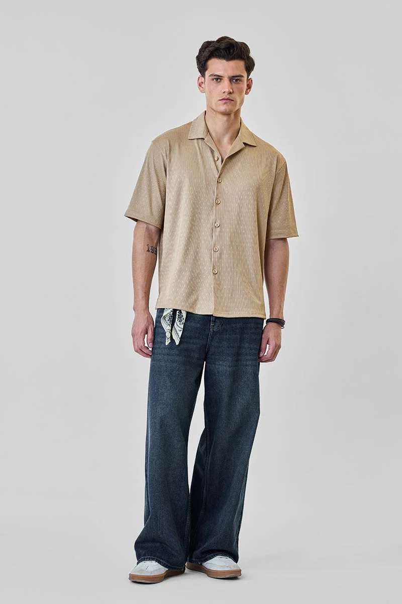 SNITCH Box Fit Half Sleeves Stretch Shirt