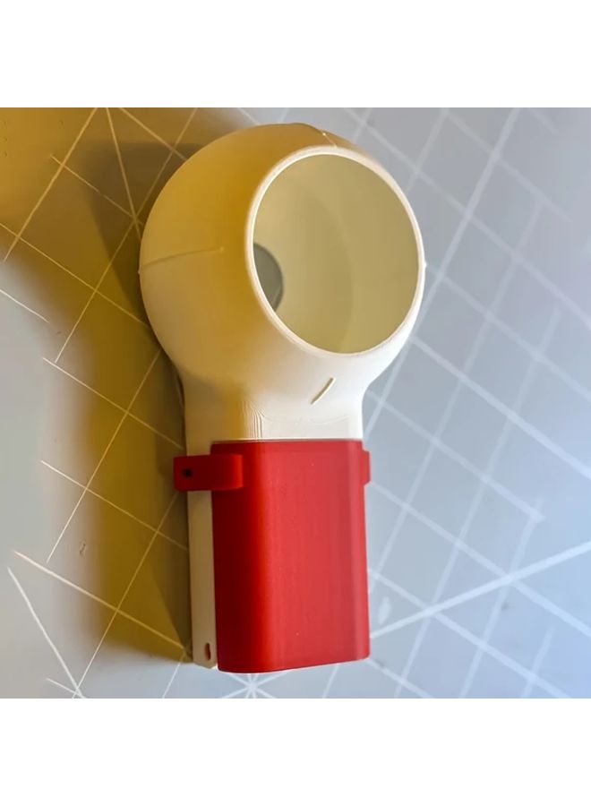 White Red Manual Drill Dust Collector With Rotating Spout And Adjustable Stand - Image 5
