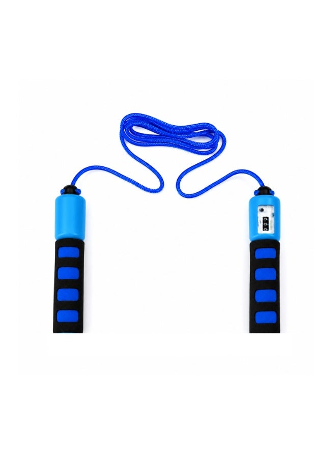 Lacoz Adjustable Jump Rope with Mechanical Counter, Comfortable Non-Slip Handle Grips, Adjustable Skipping Rope for Fitness, Cardio, Weight Loss and Daily Exercise Blue - Image 2