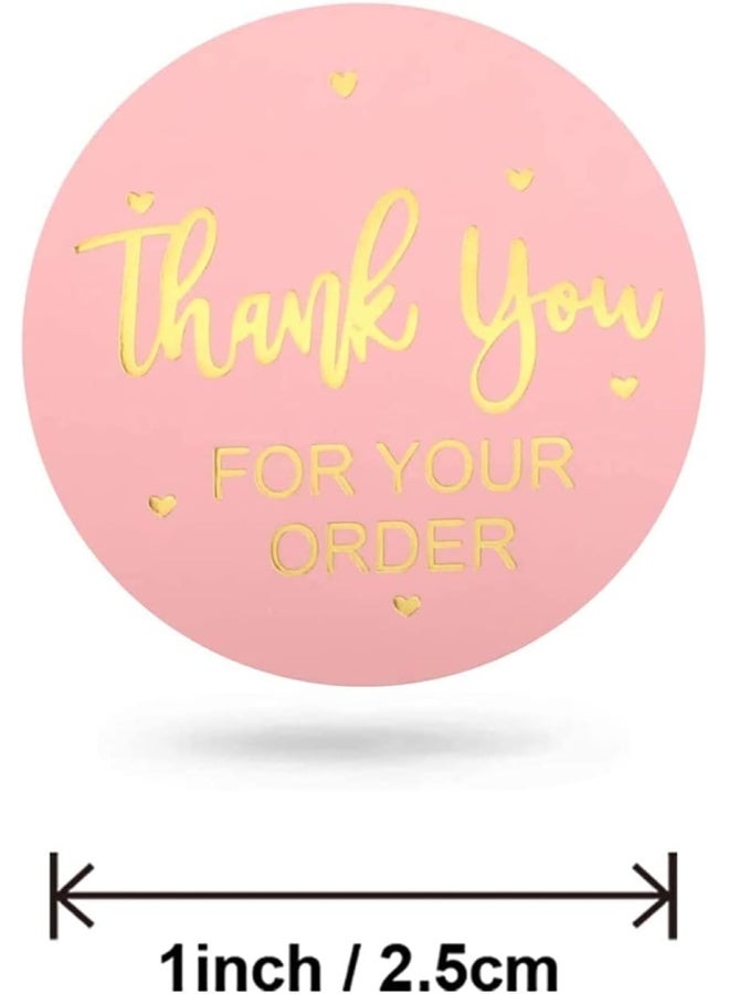 Premify 1 Inch Thank You Stickers, 500 Pieces Thank You Labels For Gift Wrapping, Baking Packaging, Envelope Seals, Small Business, Birthday, Wedding, Party Gift Wrap Bag, Round Label For Gift Shop - Image 2