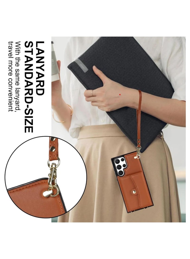 general Case for Samsung S24 Ultra Women's Wallet Case, Phone Case 【RFID Blocking】 【10 Card Clip】, Leather Removable Crossbody and Wrist Strap - Image 5