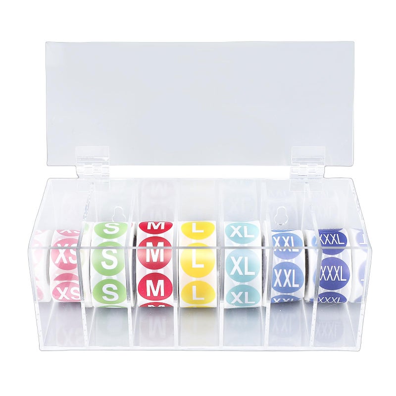 حامل توزيع ملصقات شفاف من الأكريليك للتركيب على الحائط مع 7 لفات لتنظيم مكتب المنزل - Image 4