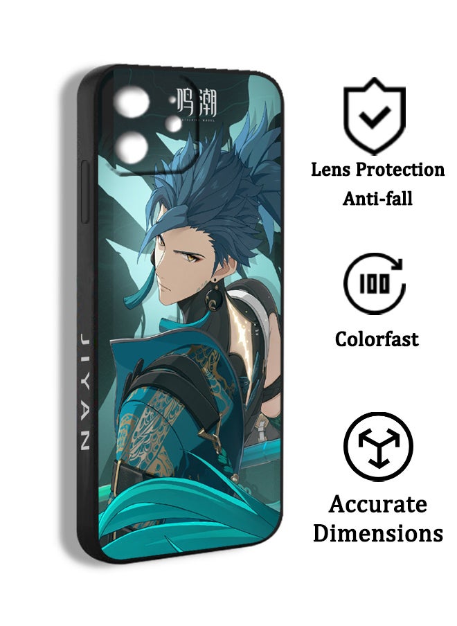 Phone Case Cover For iPhone 12 Pro Max Game Wuthering Waves Jiyan WWG05 Drawing