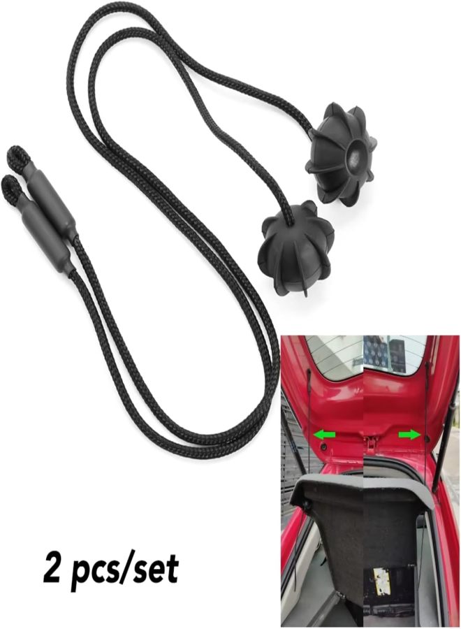 Compatible with Hyundai for Kona for Eon for Accent 2pcs Car Parcel Shelf Cords Rear Trunk Storage Tray Tie Strap String Interior Part Car Parcel Shelf Cord - Image 5