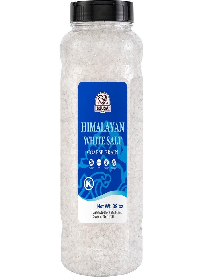52USA Himalayan White Salt Coarse, Sea Salt for Grinder Refill, 39 oz (2.4 Pound), Pure Nature Himalayan Salts, Coarse Salts Perfect for Cooking, BBQ, Baking, Kosher Salt - Image 1