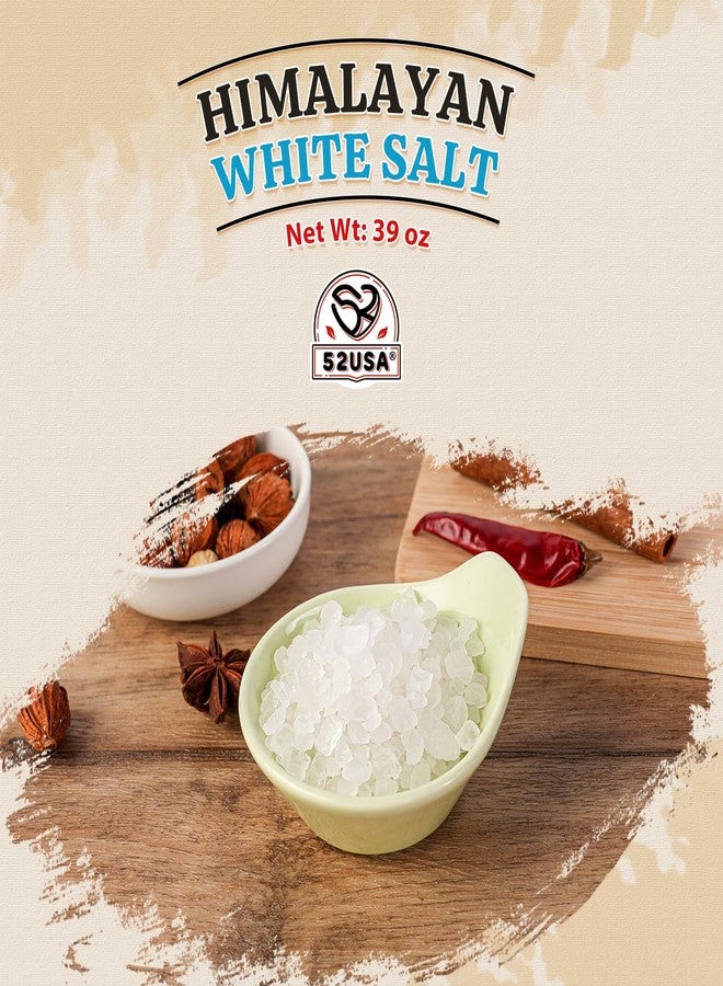 52USA Himalayan White Salt Coarse, Sea Salt for Grinder Refill, 39 oz (2.4 Pound), Pure Nature Himalayan Salts, Coarse Salts Perfect for Cooking, BBQ, Baking, Kosher Salt - Image 5