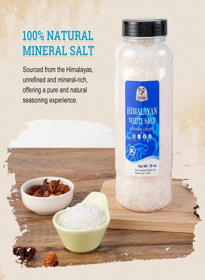 52USA Himalayan White Salt Coarse, Sea Salt for Grinder Refill, 39 oz (2.4 Pound), Pure Nature Himalayan Salts, Coarse Salts Perfect for Cooking, BBQ, Baking, Kosher Salt - Image 2