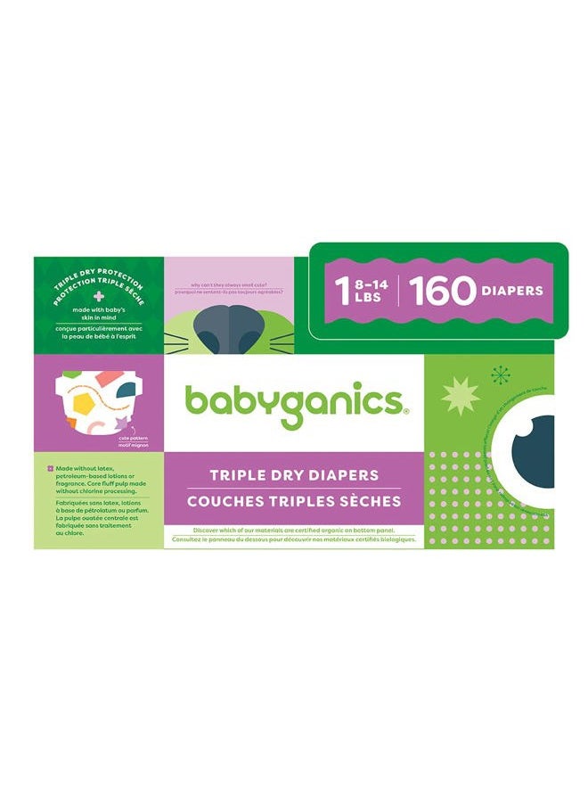 Babyganics Diapers, Size 2, 76 ct, Ultra Absorbent Diapers  - Image 1