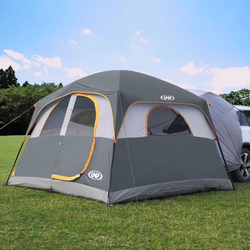 UNP SUV Tent for Camping, 6-Person Car Camping Tents, SUV Tailgate Tent for Outdoor, Easy Set Up with Rainfly 10'x9'x78in(H) (Gray) - Image 1