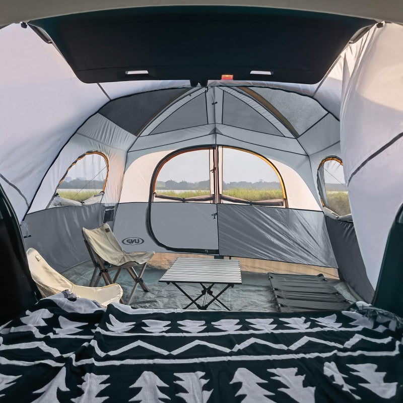 UNP SUV Tent for Camping, 6-Person Car Camping Tents, SUV Tailgate Tent for Outdoor, Easy Set Up with Rainfly 10'x9'x78in(H) (Gray) - Image 5