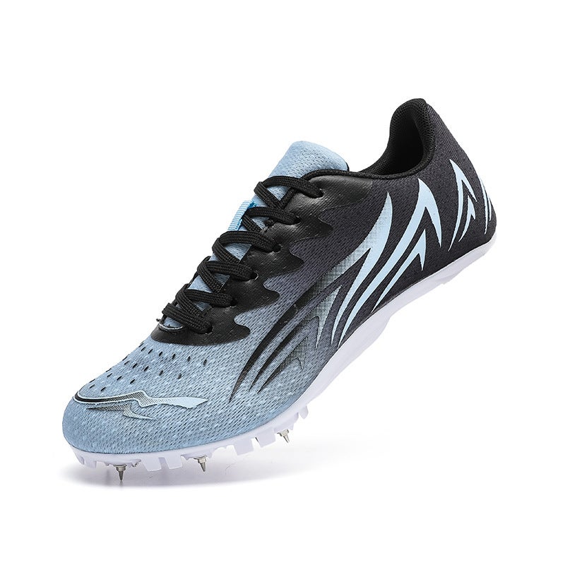 Generic New spike shoes track and field sprint mens professional spike shoes female students high school entrance examination sports special spike shoes long jump middle and long distance running Black t666 