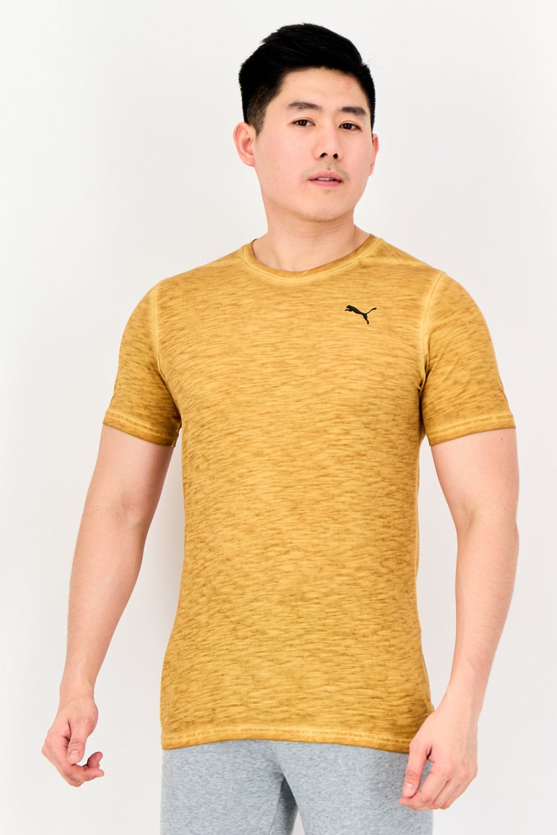 PUMA Men Sportswear Fit Short Sleeve Training T-Shirt, Mustard - Image 1
