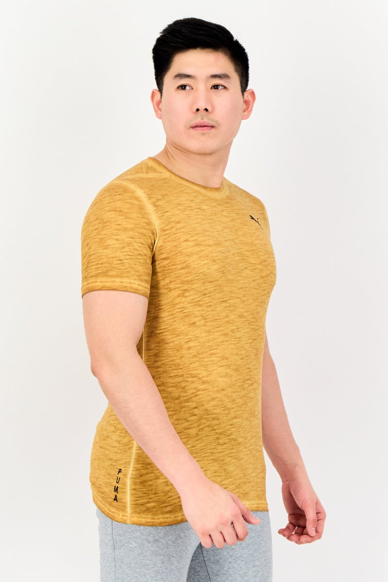 PUMA Men Sportswear Fit Short Sleeve Training T-Shirt, Mustard - Image 3