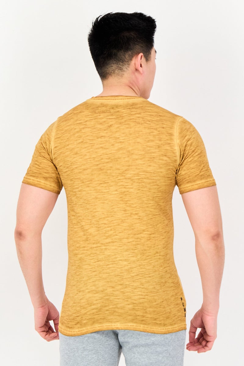 PUMA Men Sportswear Fit Short Sleeve Training T-Shirt, Mustard - Image 4