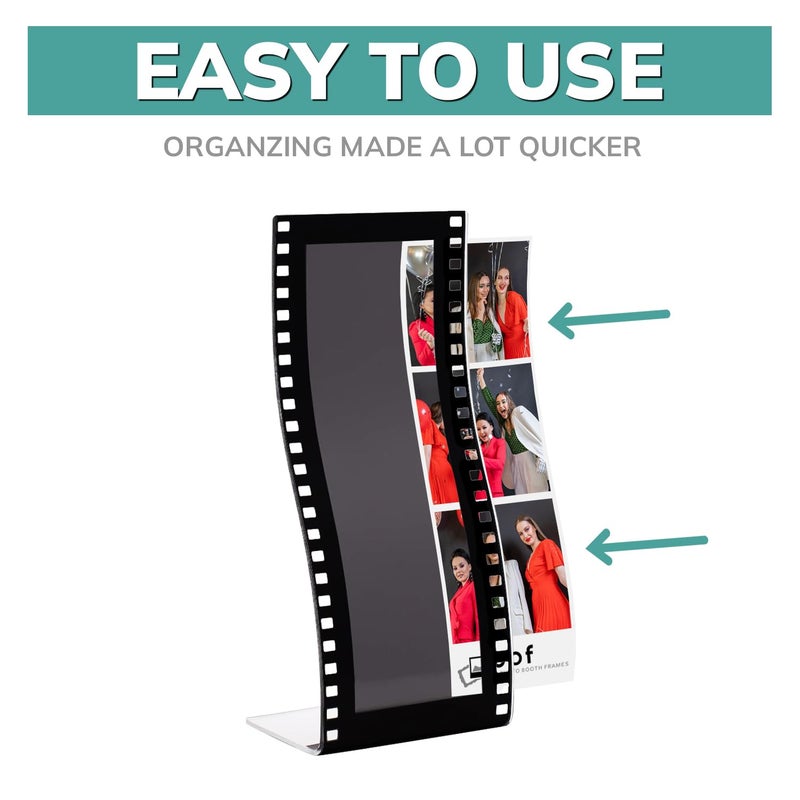 pbf PHOTO BOOTH FRAMES 2x6 Acrylic Sign Holder | 2 x 6 Vertical Stand Up Sign Holder | Hollywood Acrylic Stand for Display | Clear Picture Frame, Menu Table Top Stand, Plastic Flyer Holder (24-Pack) - Image 5