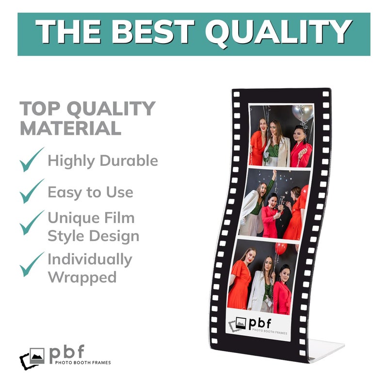 pbf PHOTO BOOTH FRAMES 2x6 Acrylic Sign Holder | 2 x 6 Vertical Stand Up Sign Holder | Hollywood Acrylic Stand for Display | Clear Picture Frame, Menu Table Top Stand, Plastic Flyer Holder (24-Pack) - Image 4
