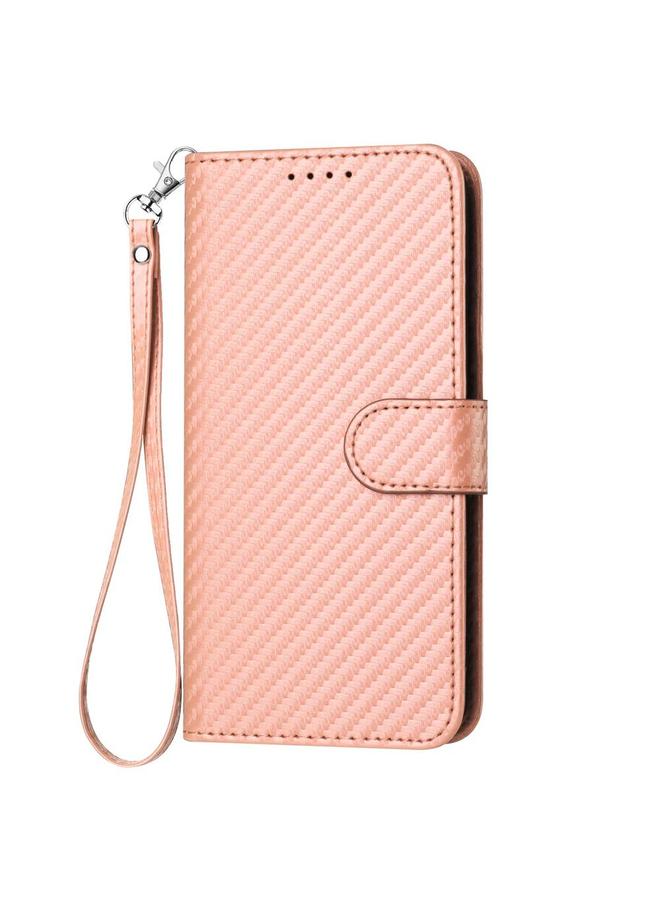 Zaboon Case For Infinix Smart 6 Plus India YX0070 Carbon Fiber Buckle Leather Phone Case with Lanyard - Image 2