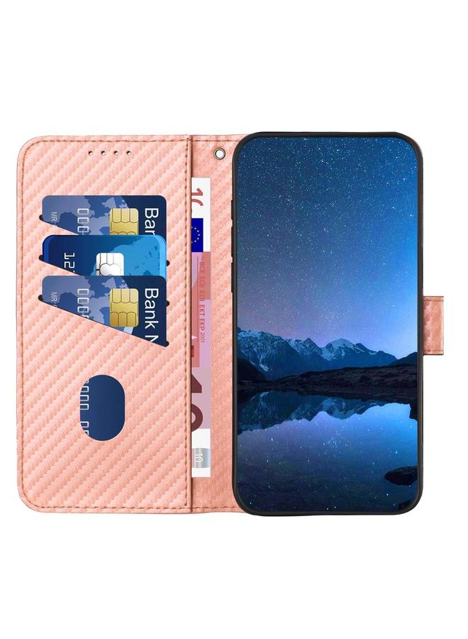 Zaboon Case For Infinix Smart 6 Plus India YX0070 Carbon Fiber Buckle Leather Phone Case with Lanyard - Image 3