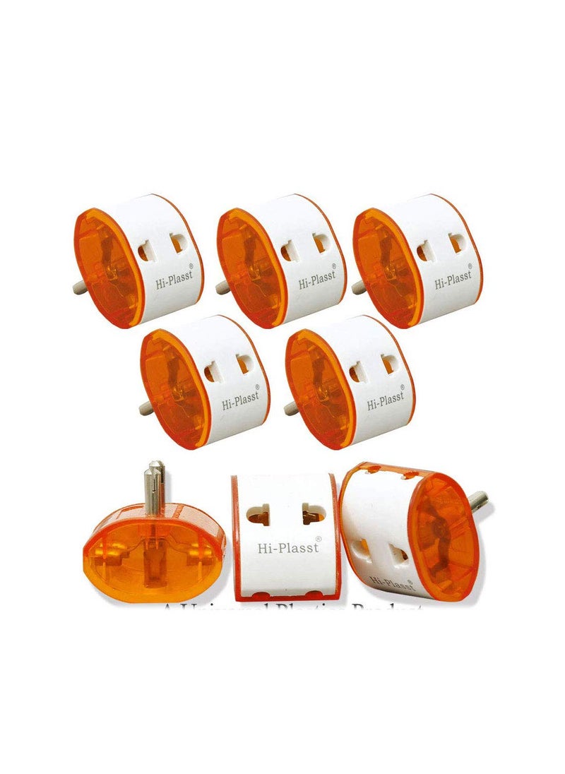 HI PLASST PINS N PLUGS HiPLASST 2Pin MultiPlug Adapter SocketConnector Pack of 5 Universal Travel Multiplug for Diwali Lights Christmas Lights Parties DIYs US to India Converter 5  - Image 1
